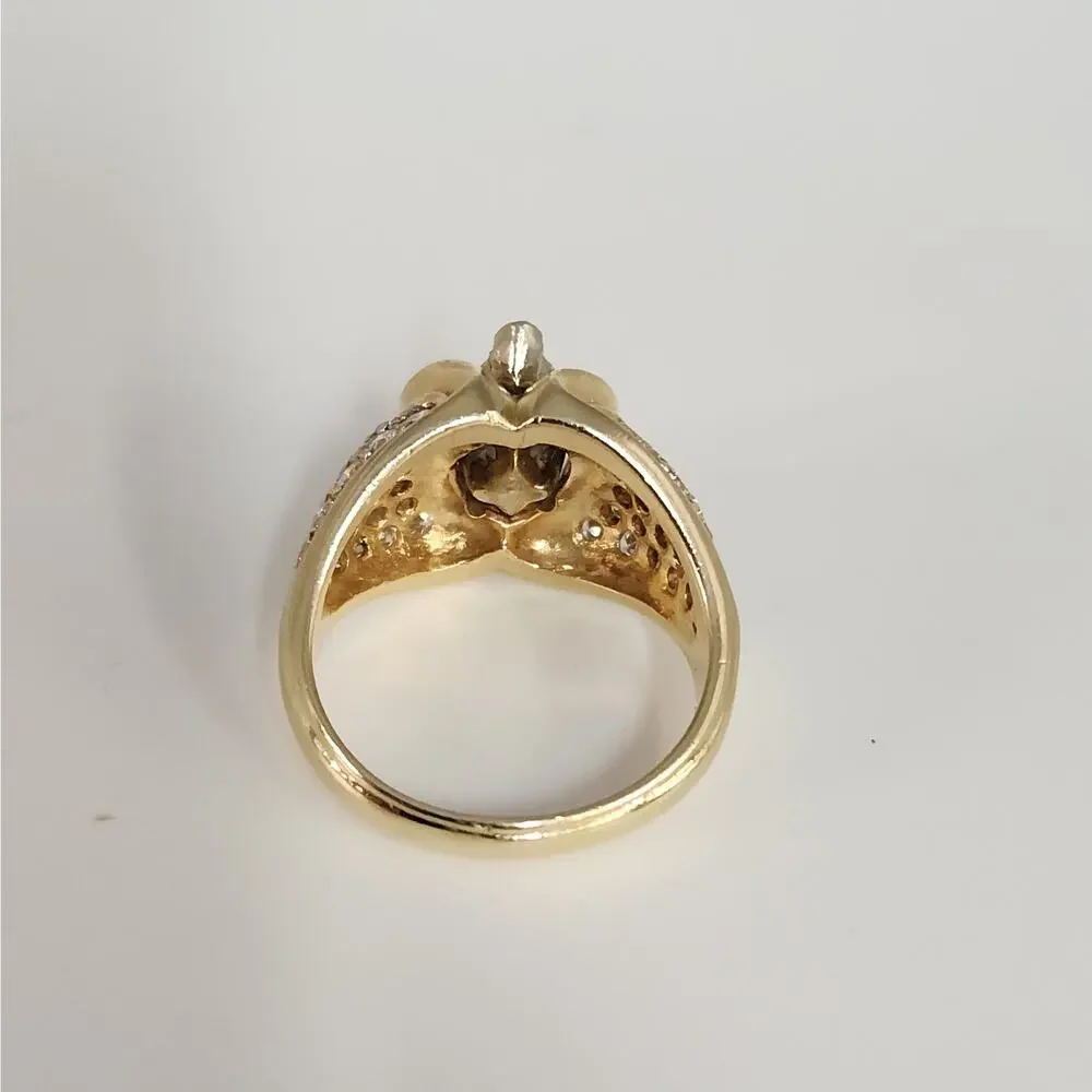 14k Yellow Gold 1.25 CT Marquise Diamond rinyg size 6.25